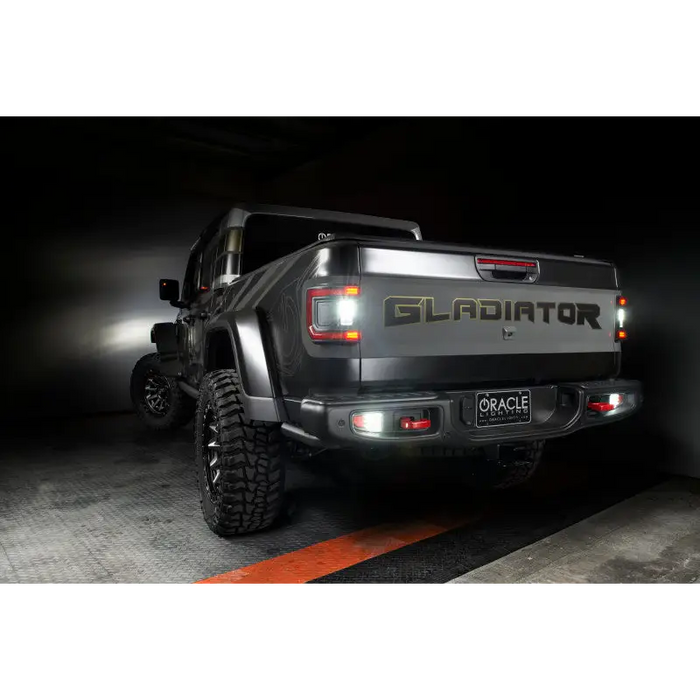 Jeep Gladiator rear bumper LED reverse lights - Oracle product.