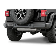 Black Oracle LED Reverse Lights for Jeep Wrangler JL - 6000K, rear bumper view.
