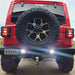 Red Jeep Wrangler JL with Black Tire Cover and Oracle LED Reverse Lights