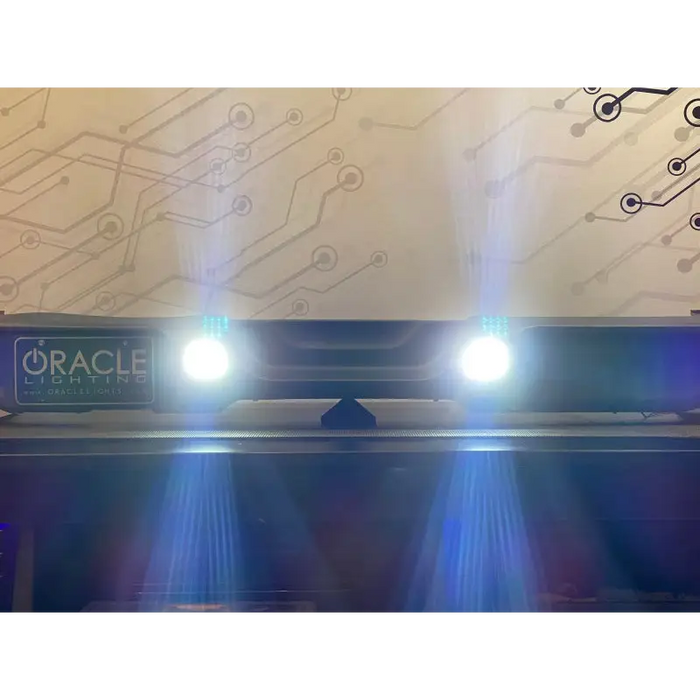 Oracle LED reverse lights for Jeep Wrangler JL - Blue light on table.