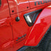 Red Jeep with Black License Plate Oracle Sidetrack LED System for Jeep Wrangler JL/Gladiator JT