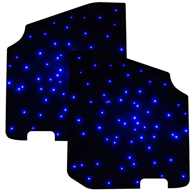 2pcs car floor mats with blue LEDs for Toyota