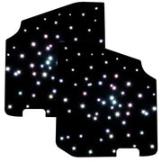 Glow car mats displayed in Oracle StarLINER Fiber Optic Hardtop Headliner for Wrangler JL/Gladiator JT - ColorSHIFT