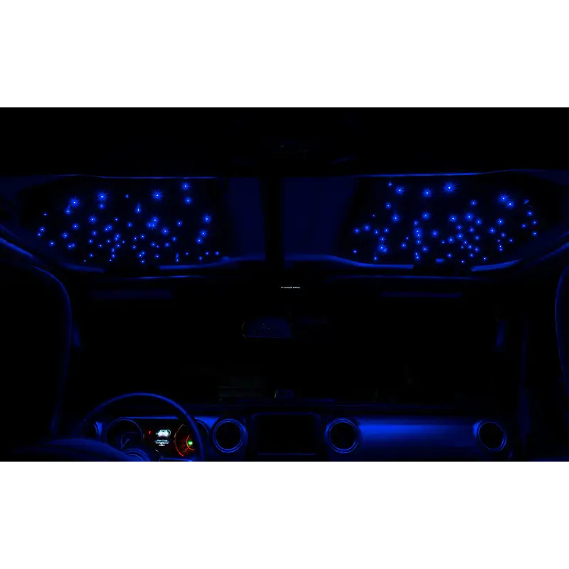 Oracle StarLINER Fiber Optic Hardtop Headliner for Wrangler JL/Gladiator JT - ColorSHIFT interior with blue lights