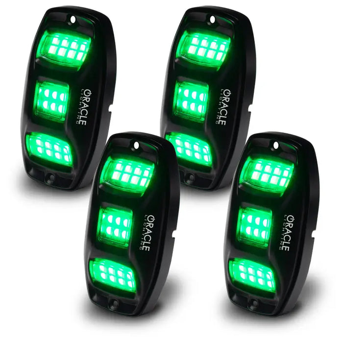 Oracle Underbody RGB+W Rock Light Kit - Pack of 3 Green LEDs for Motorcycle Lights