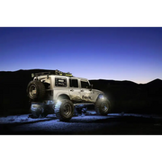 White rock lights on Jeep with Oracle Underbody Wheel Well Rock Light Kit.