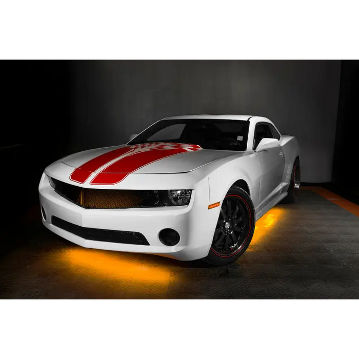 White car with red stripes - Oracle Universal Dynamic LED Underbody Kit - ColorSHIFT - Dynamic