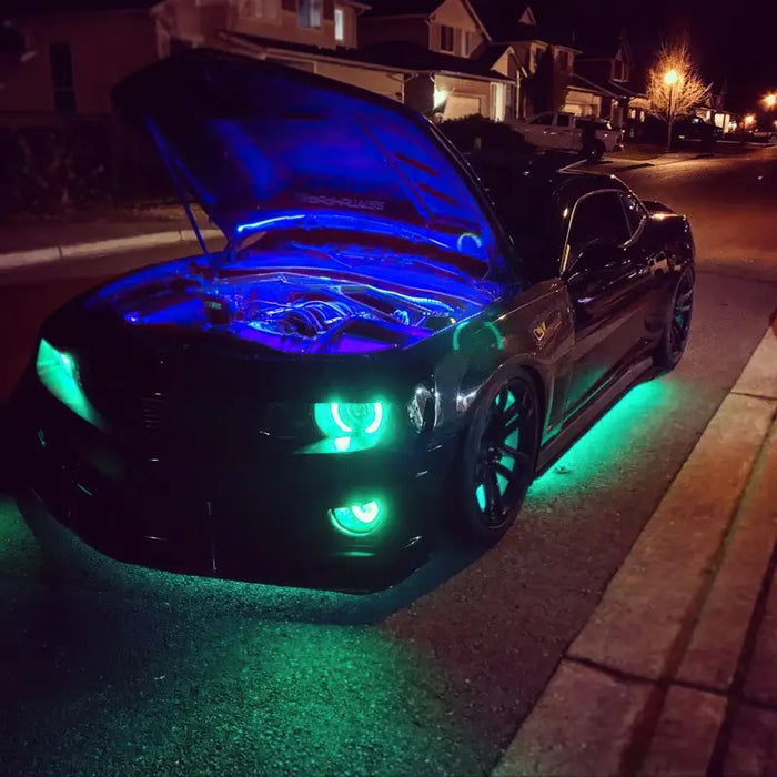 Dynamic ColorSHIFT LED car lights on Oracle Universal underbody kit