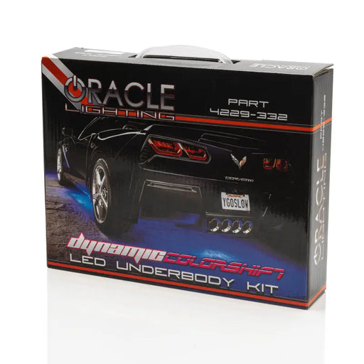 Black model car in box - Oracle Universal Dynamic LED Underbody Kit - ColorSHIFT - Dynamic