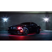 Black car with red lights from Oracle Universal Dynamic LED Underbody Kit - ColorSHIFT - Dynamic.