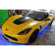 Yellow Corvette with ColorSHIFT LED Underbody Kit