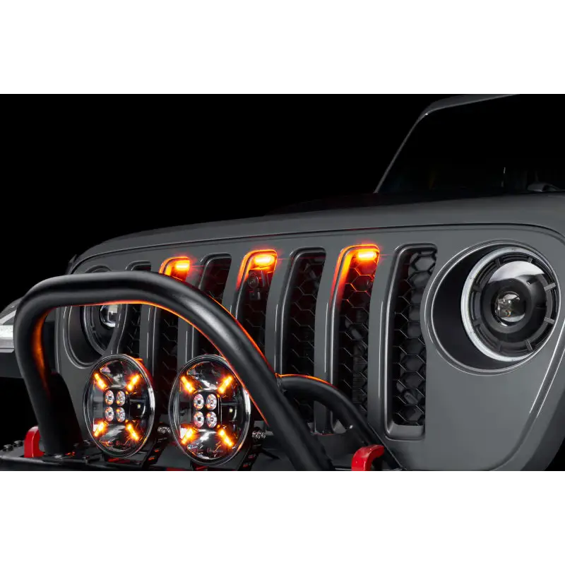 Universal Pre-Runner Style LED Grill Light Kit with Amber LEDs