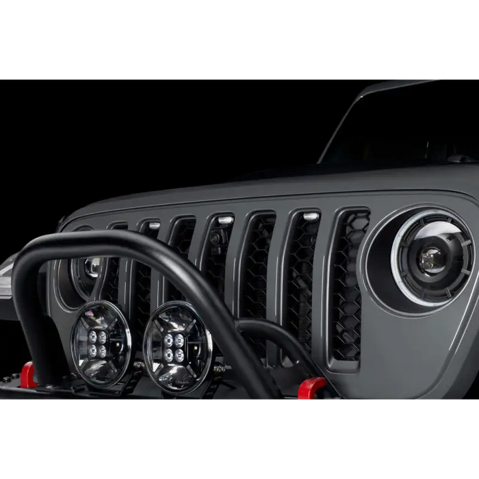 Jeep WRL LEDs installed on Oracle Universal Pre-Runner Style LED Grill Light Kit - Amber w/Clear Lens