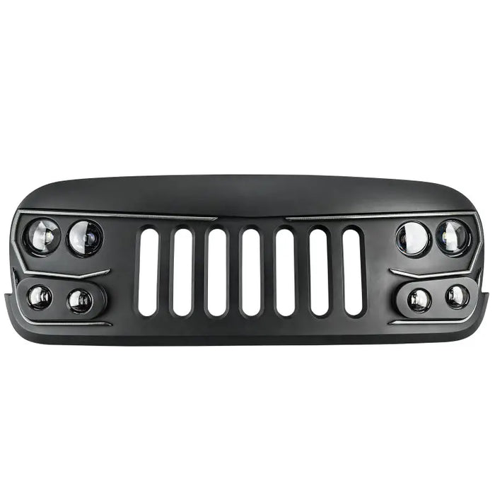 Oracle VECTOR Series Full LED Grille for Jeep Wrangler JK - Close Up View