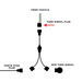 Diagram of Wrangler JK Switchback Turn Signal location on Oracle Y Splitter Adapter