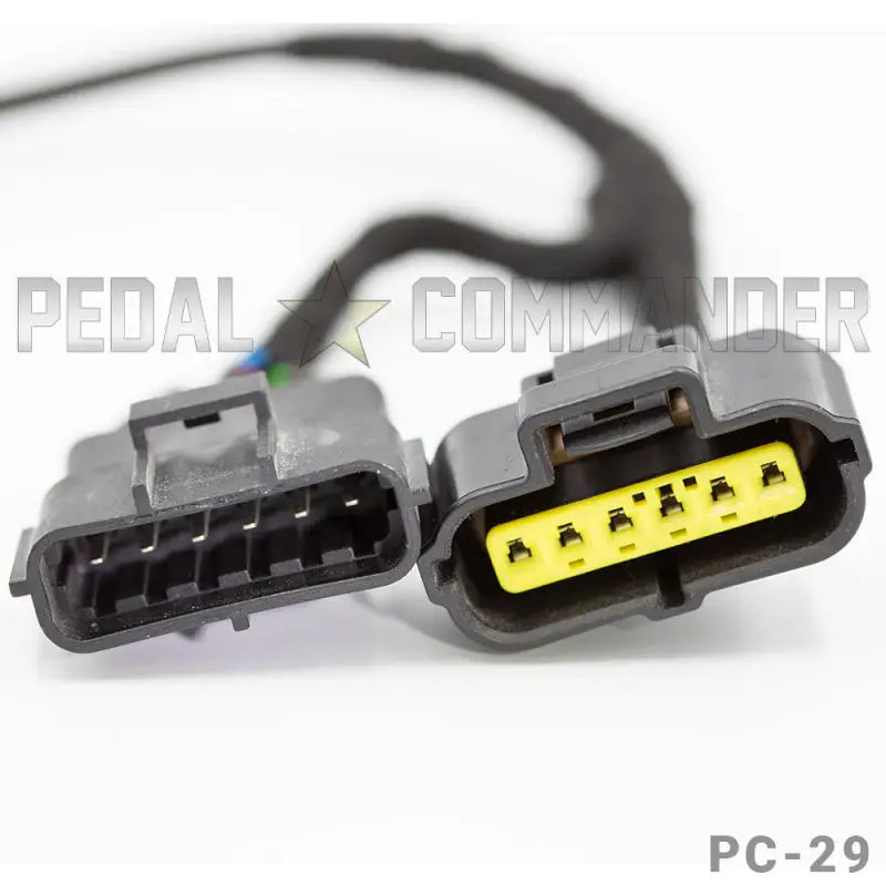Pedal Commander yellow and black power cord connectors.