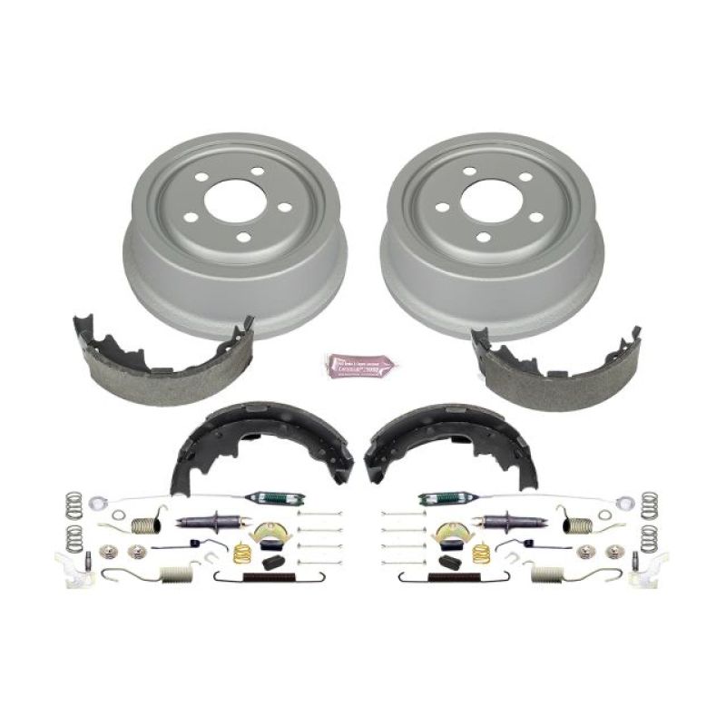 Power stop 01-06 jeep wrangler rear autospecialty drum kit - stock replacement drum set for ford mustang