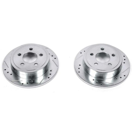 Power stop rear slotted rotors for jeep liberty - pair