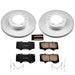 Front brake kit for a ford mustang - power stop 03-09 toyota 4runner front z17 evolution geomet coated brake kit