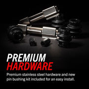 Power stop z23 evolution sport rear brake pads with hardware - close up of metal items on table