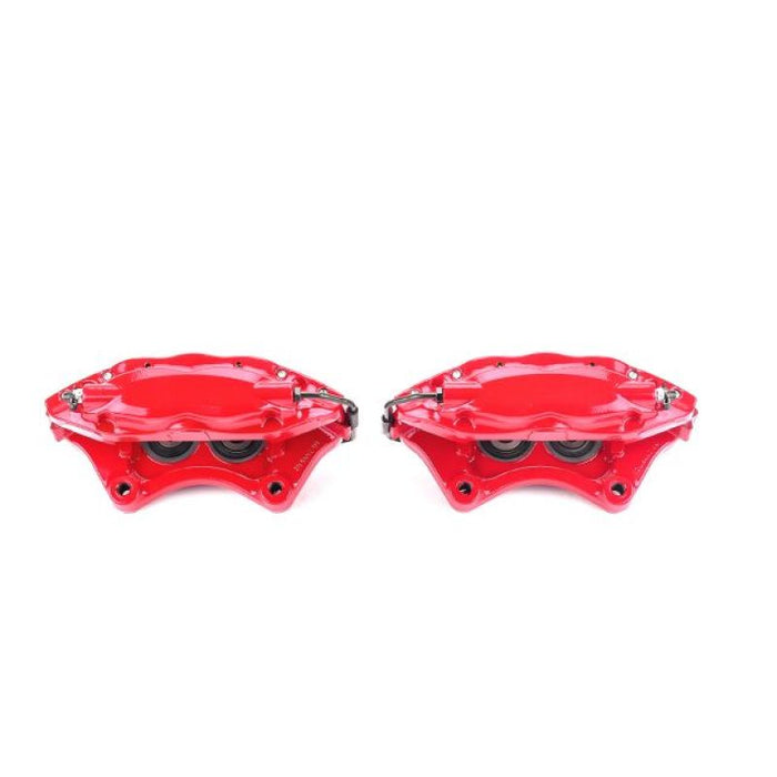Power stop red plastic brake pads for duc duc displayed in power stop 05-10 chrysler 300 rear red calipers - pair