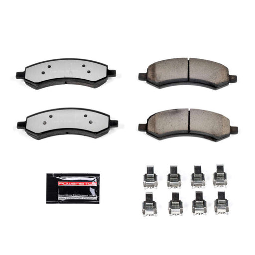 Power stop z36 truck & tow brake pads with hardware for severe-duty stopping power