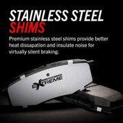 Power stop z36 truck & tow brake pads with hardware featuring stainless shine text on a brake pad for severe-duty stopping power