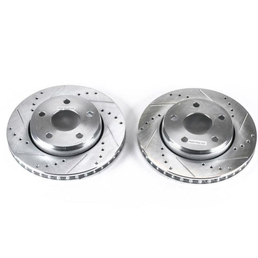 Power stop jeep wrangler front slotted rotors for mercedes s-class