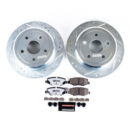 Front disc and pads for ford mustang with power stop z36 truck & tow brake kit