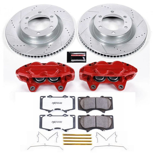 Power stop front brake kit with brake pads and pads for toyota 4runner