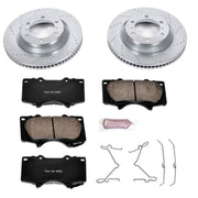 Front brake disc and pads set for bmw e36 - power stop z23 evolution sport brake kit