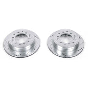 Power stop rear slotted rotors for porsche - pair