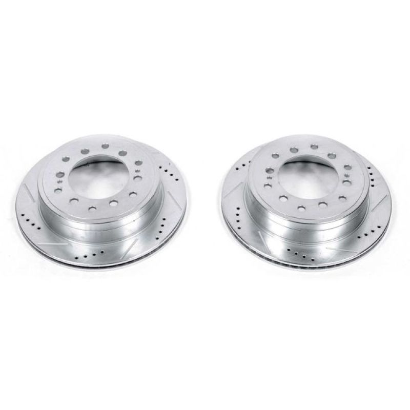 Power stop rear slotted rotors for porsche - pair