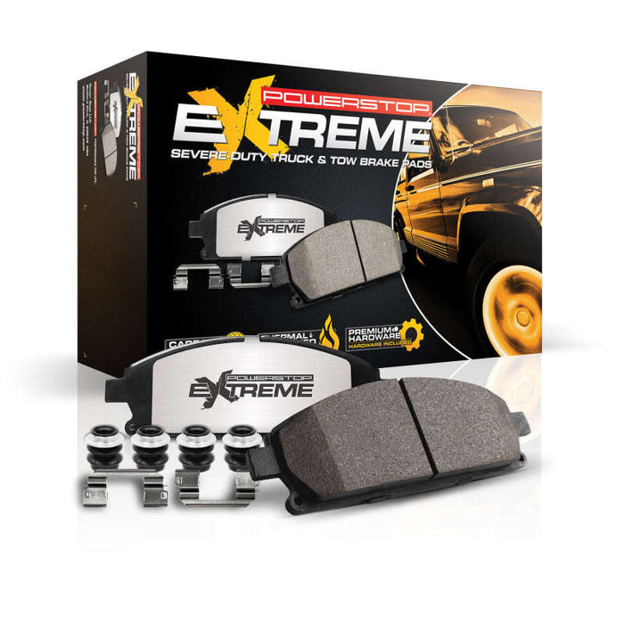 Power stop z36 truck & tow brake pads with hardware for lexus gx460, providing severe-duty stopping power