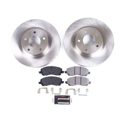 Front brake disc and pads set for toyota in power stop z17 stock replacement brake kit