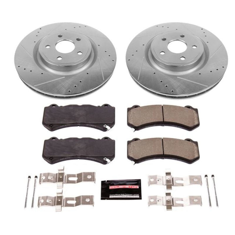 Front brake kit for ford mustang - power stop z23 evolution brake kit for jeep grand cherokee