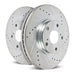 Power stop ford f-450 super duty rear left evolution drilled & slotted rotor with ceramic brake pads