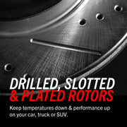 Power stop slotted rotors for jeep wrangler — pair