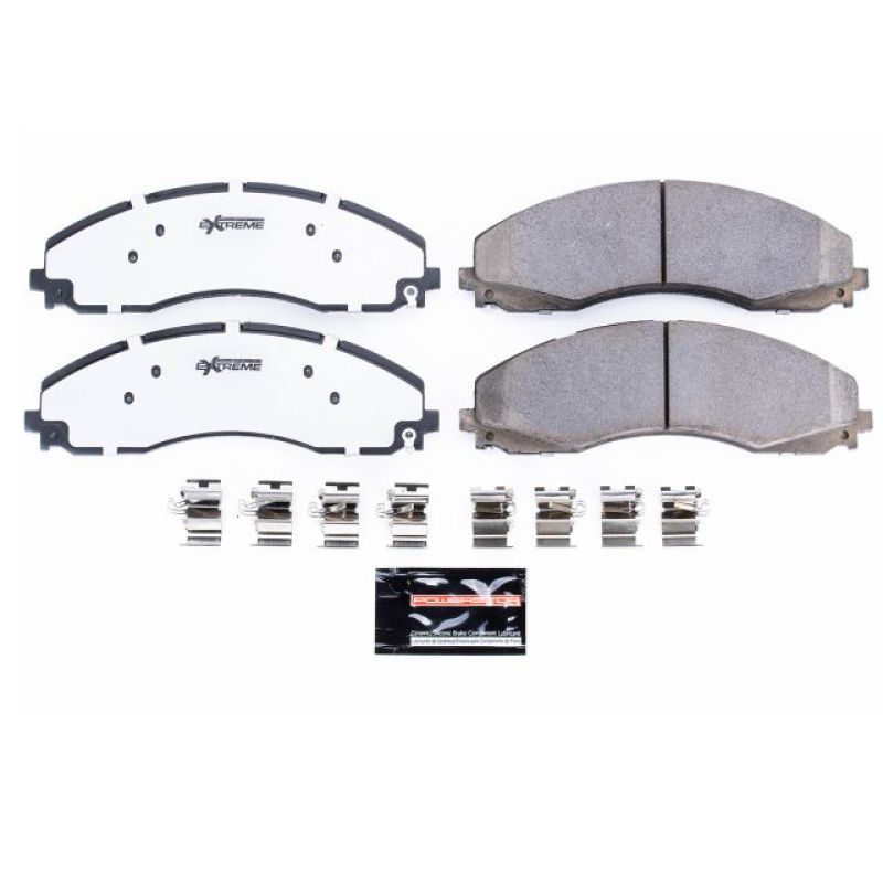 Power stop z36 truck front brake pads for severe-duty stopping power on a ford f-450 super duty
