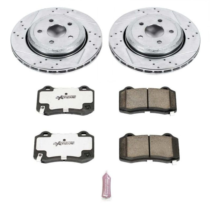 Front brake disc and pads set for the toyota in power stop z26 street warrior rear brake kit for dodge durango