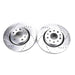 Power stop z36 truck & tow brake kit featuring a pair of brake discs on white background