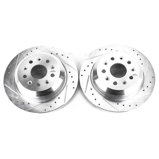 Power stop rear slotted rotors for jeep wrangler - pair