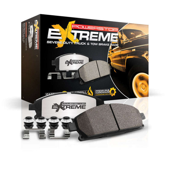 Power stop z36 truck & tow brake pads w/hardware for 18-19 jeep wrangler, offering severe-duty stopping power