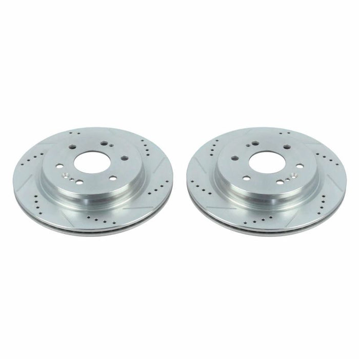 Power Stop 19-20 Chevrolet Silverado 1500 Rear Evolution Drilled & Slotted Rotors - Pair