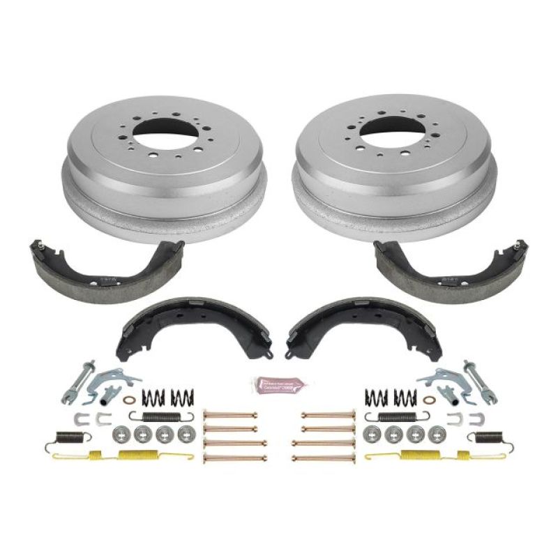 Power stop 90-00 toyota 4runner rear autospecialty stock replacement drum kit brake pads and hardware
