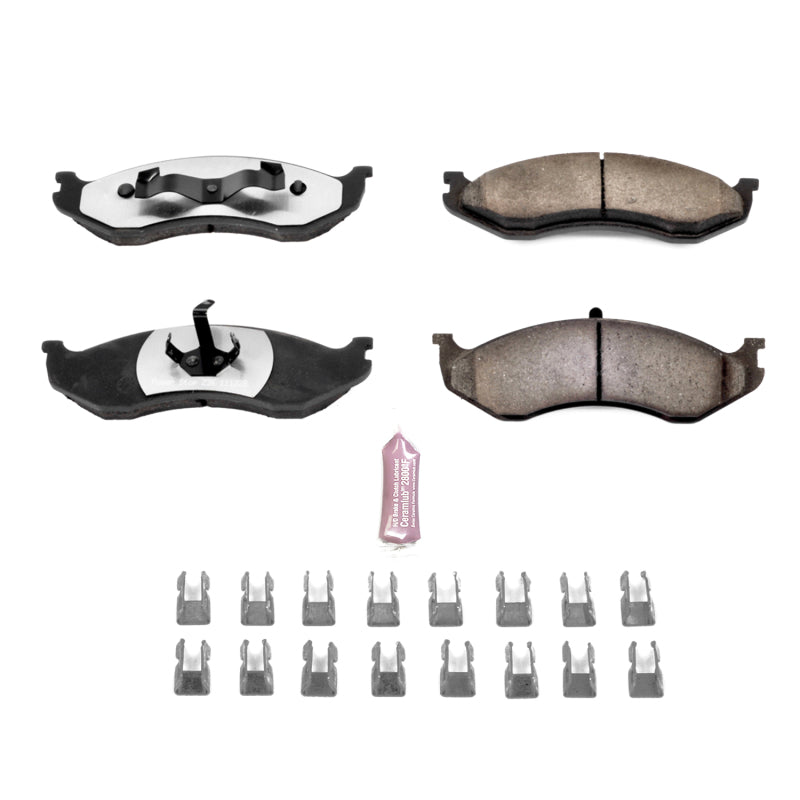 Power stop z36 truck & tow brake pads for jeep cherokee with hardware, offering severe-duty stopping power