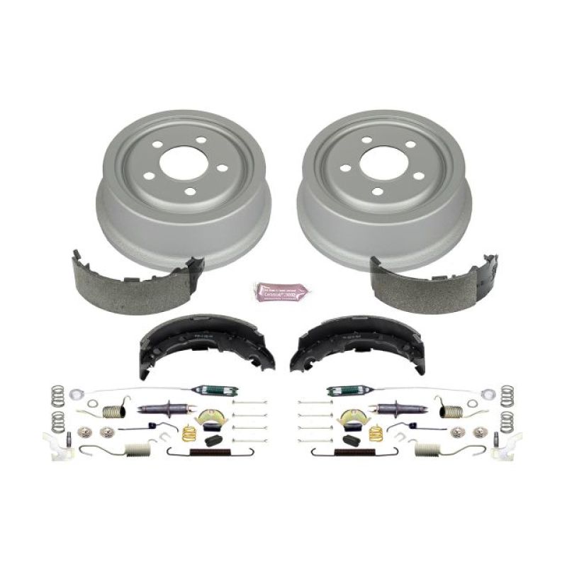 Power stop stock replacement drum kit for ford mustang front brake