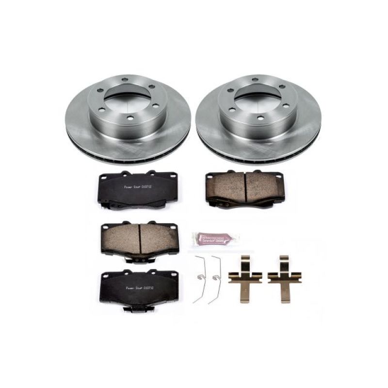 Power stop toyota 4runner front autospecialty brake kit with z17 stock replacement brake disc and pads for porsche