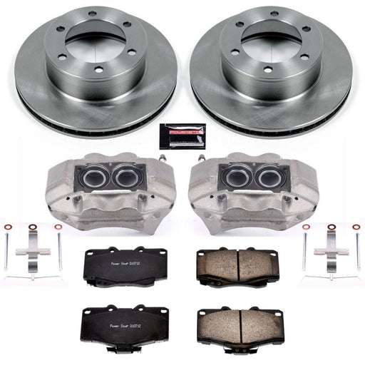 Power stop front brake kit for ford mustang - autospecialty stock replacement brake with calipers