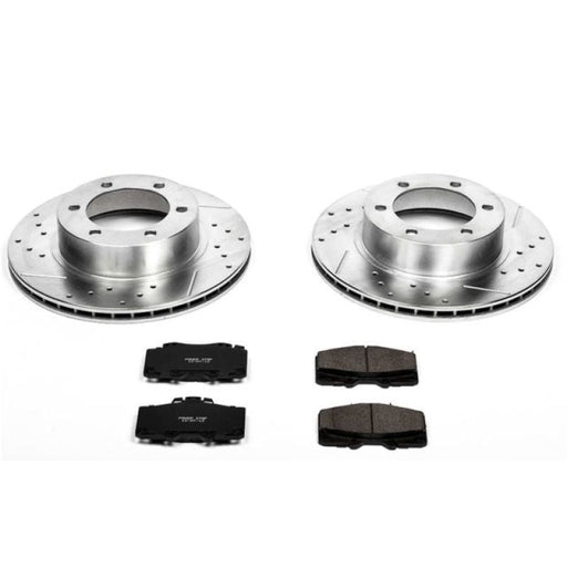 Power stop z23 evolution sport front brake disc and pads for toyota 4runner